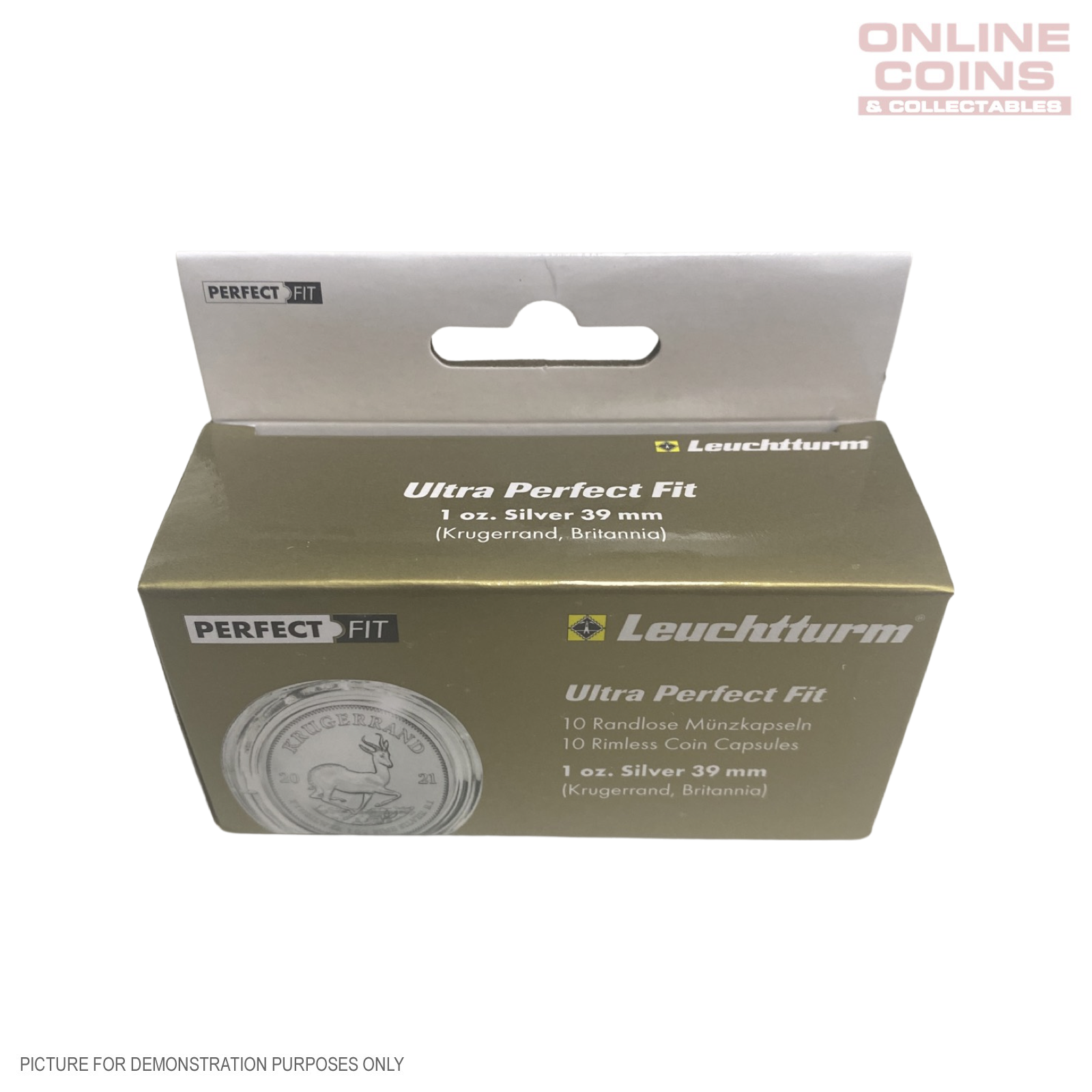 Lighthouse ULTRA PERFECT FIT 39mm Coin Capsules - Suit 1oz Silver Krügerrand, Britannia